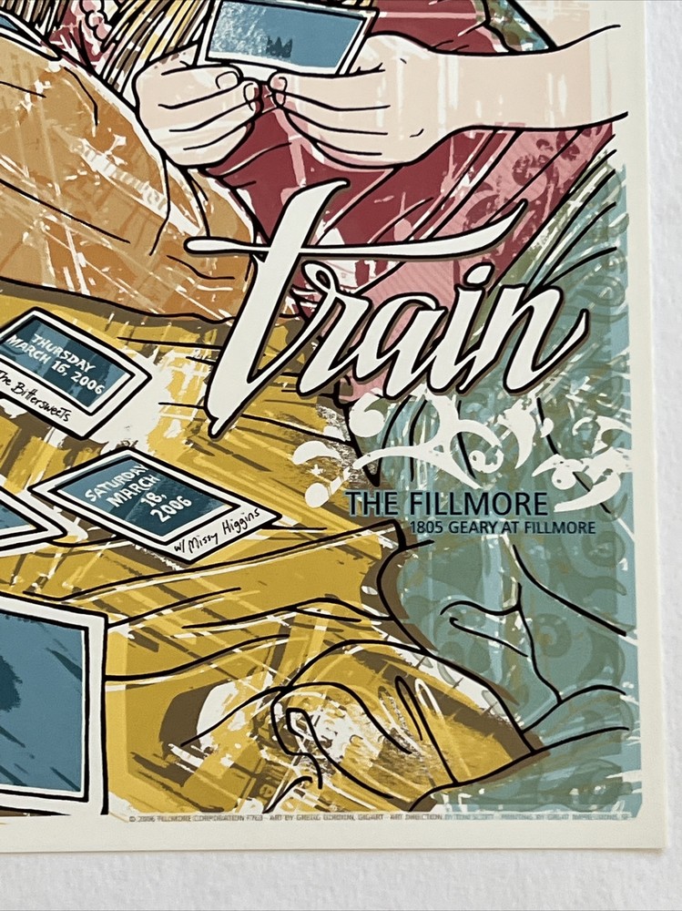 Train Mat Kearney Original Fillmore Concert Poster