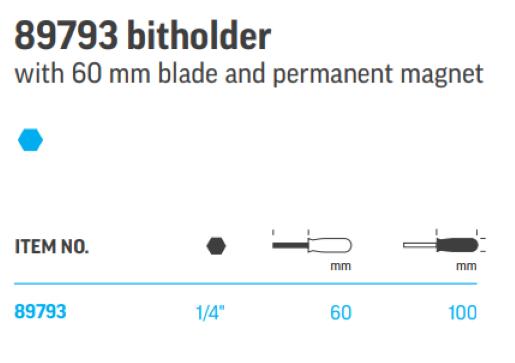 WITTE PRO Wittron Magnetic Bitholder 1/4" (60mm)