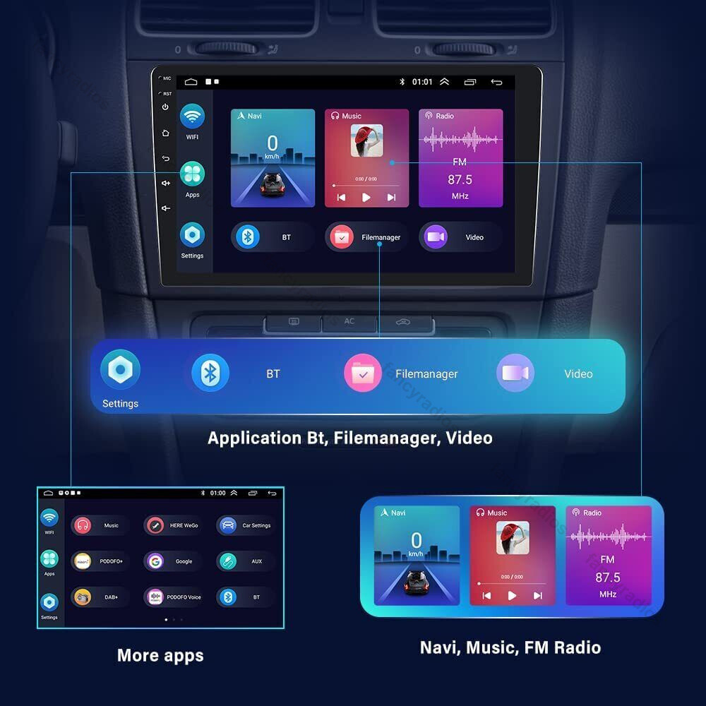 For Toyota Corolla 2009-2013 32G Android 13 Car Stereo Radio GPS Navi BT Carplay