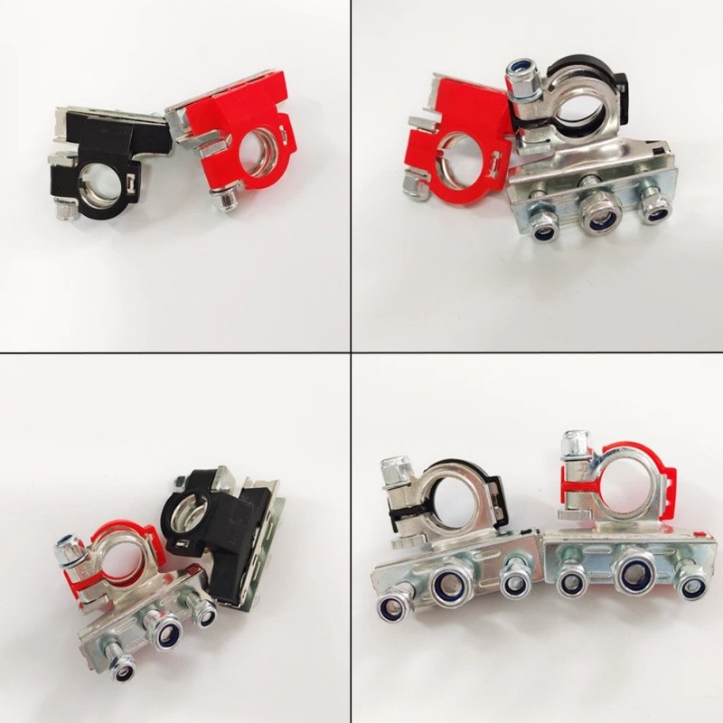 2PCS Battery Terminal Connectors Top Post Battery Wire Cable Terminals Clamp Set