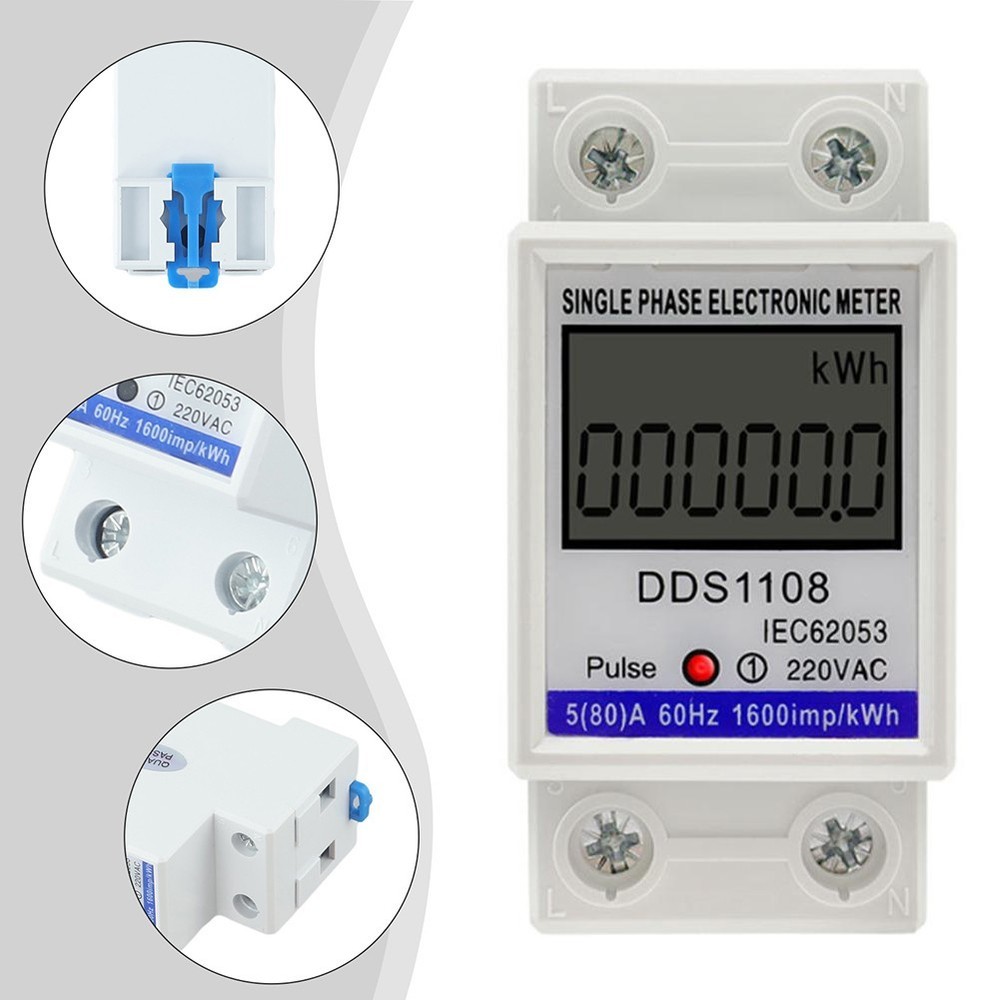 Single Phase LCD Electric Meter 80A for Accurate Energy Consumption Tracking