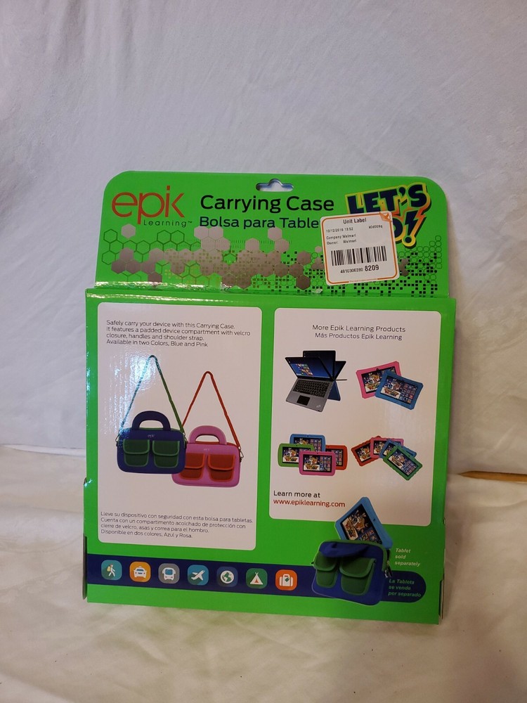 EPIK LEARNING TABLET CARRYING CASE PINK AND RED