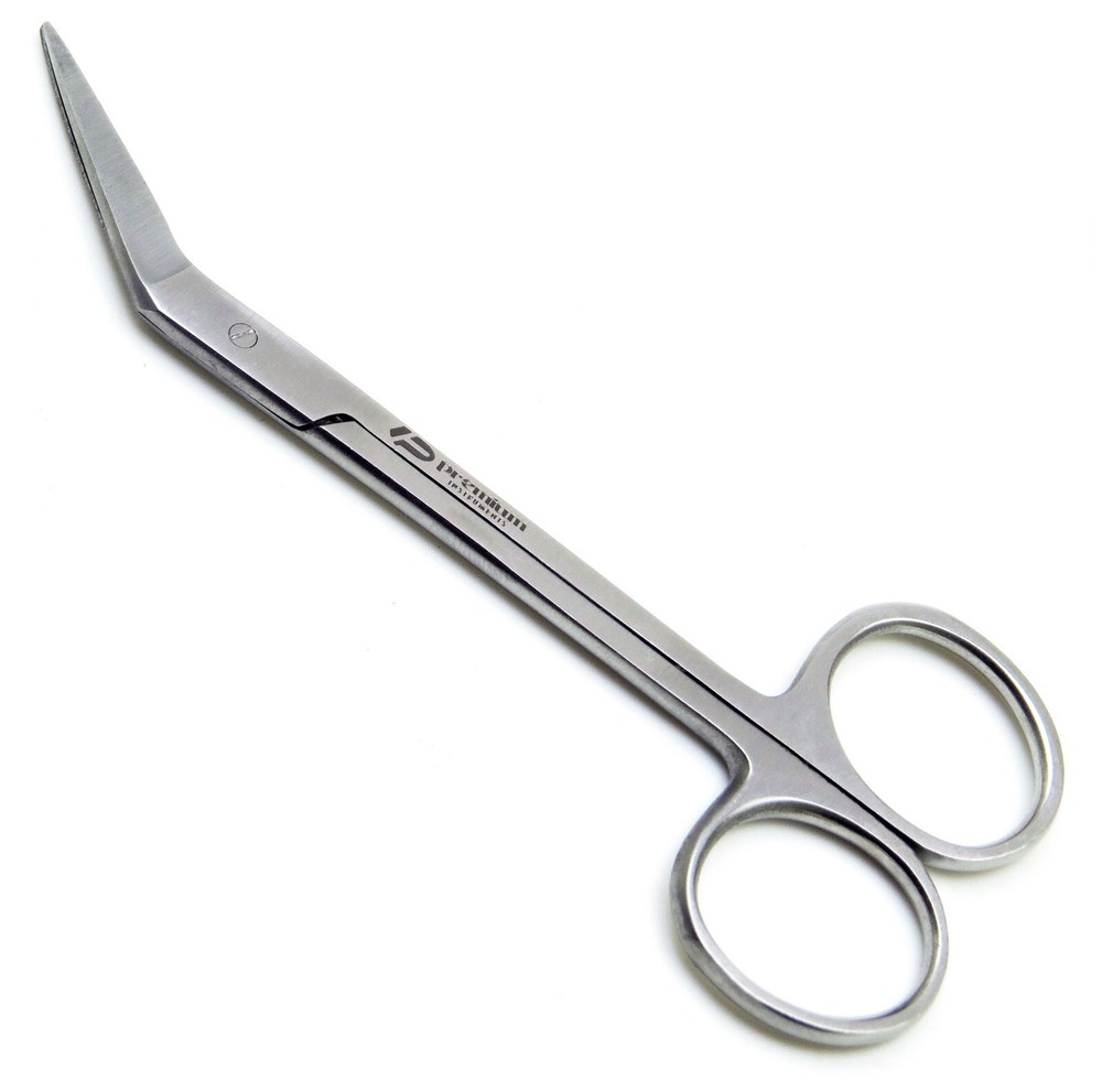 Universal Micro Iris Scissors Angled 4.5" Sharp/Sharp Premium Instruments