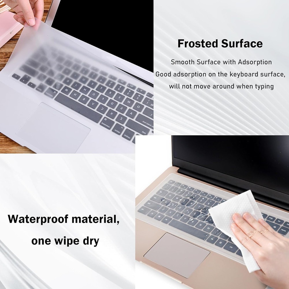 Universal Silicone Keyboard Cover - 2 Sheets Waterproof & Dustproof for Laptops