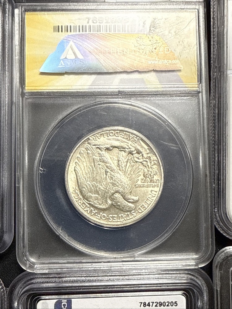 6 Silver Slabs Halves Lot