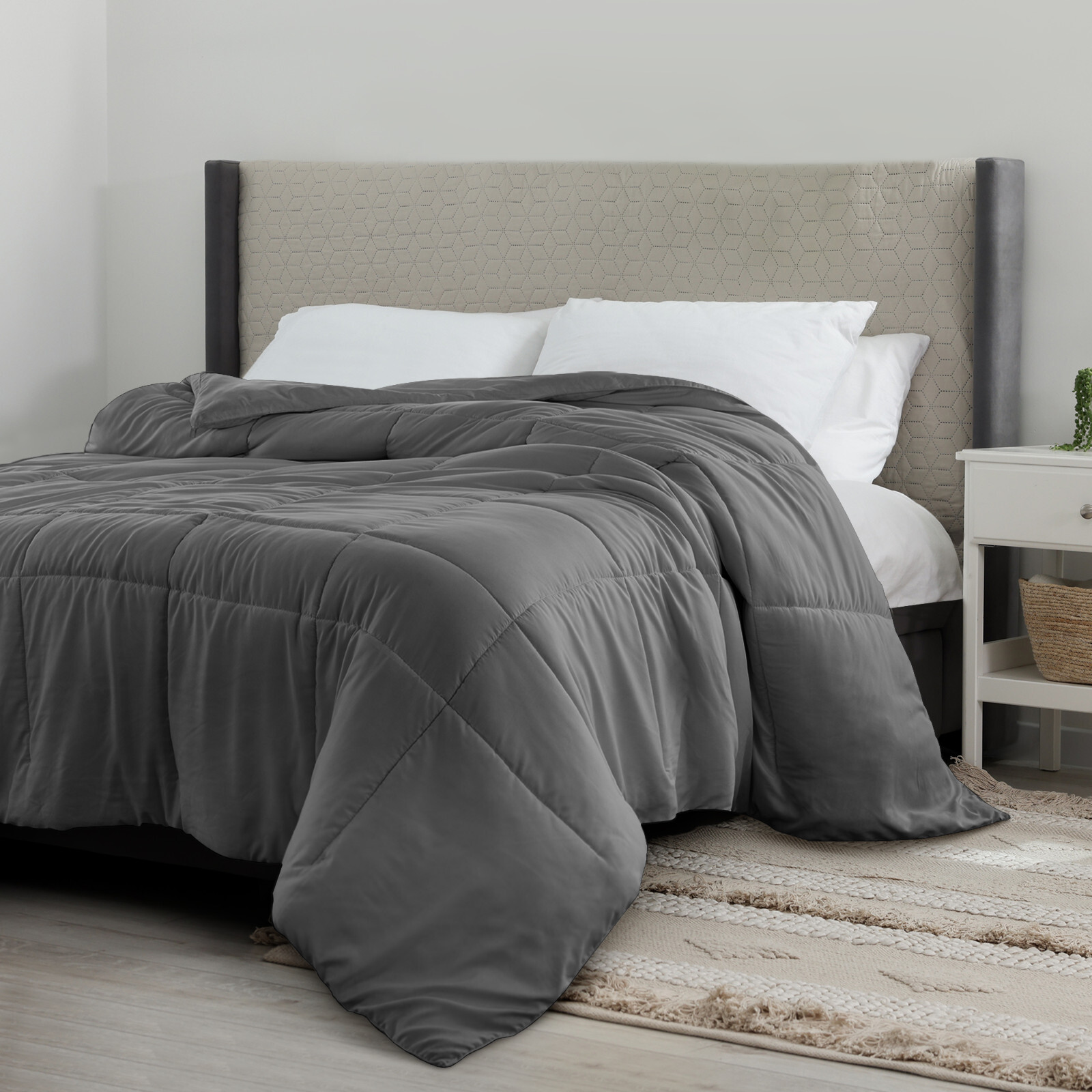 Down Alternative Comforter REVERSIBLE Microfiber Soft Duvet Insert All Seasons