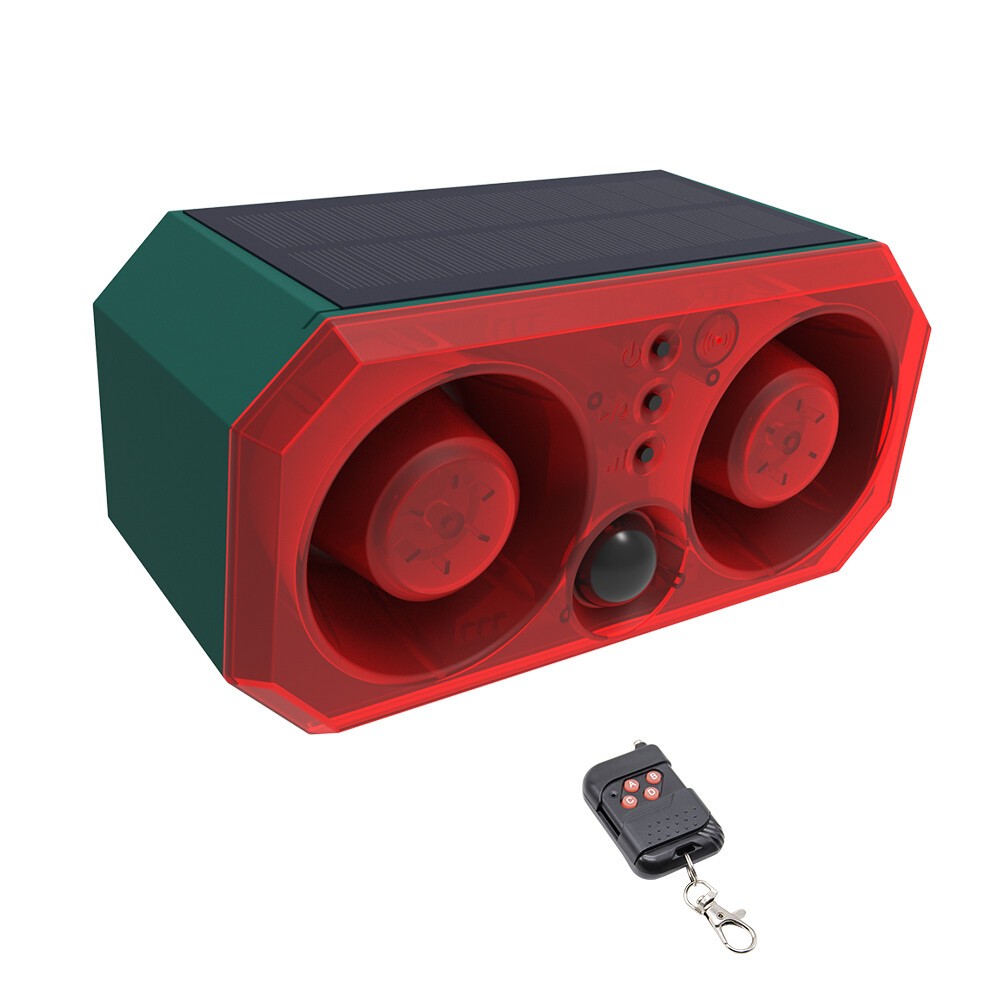 Solar Warning Light 130db with Motion Sensor and Remote