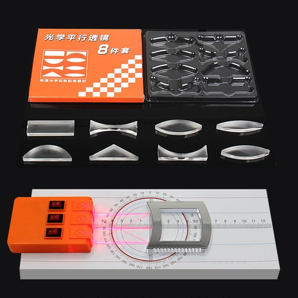 1 Set Multifunction Optical Experiment Kit Prism Reflector Refraction Physics