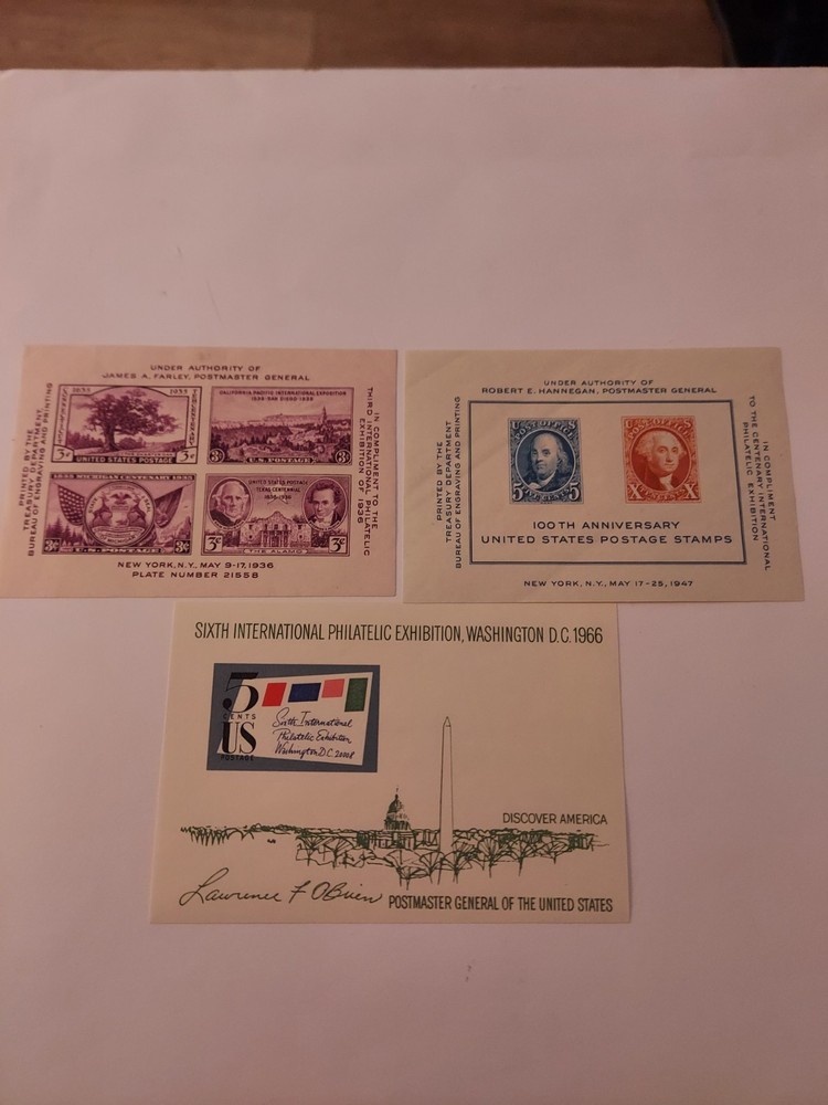 MCF STAMPS SET OF 3 MINI SOUVENIR SHEETS