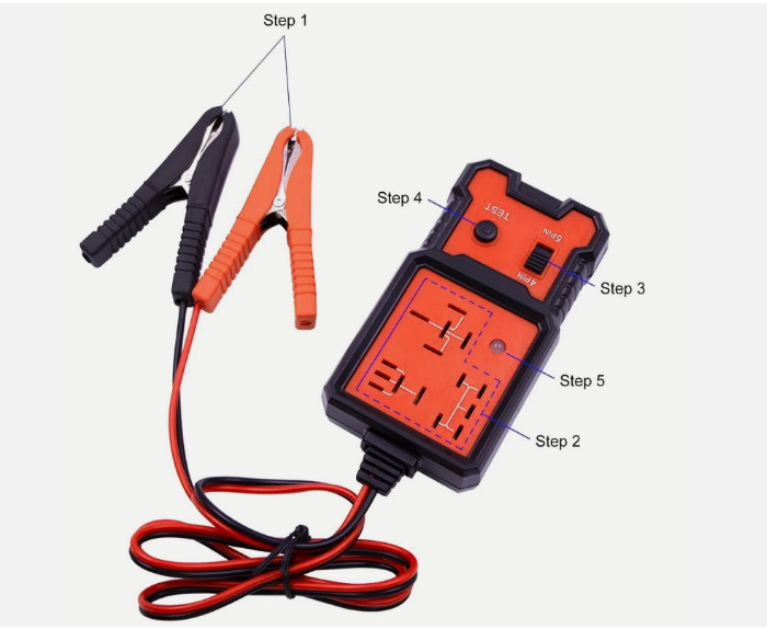 New Automotive Electronic Relay Car Relay Tester -4/5Pin 12V Car Diagnostic Tool