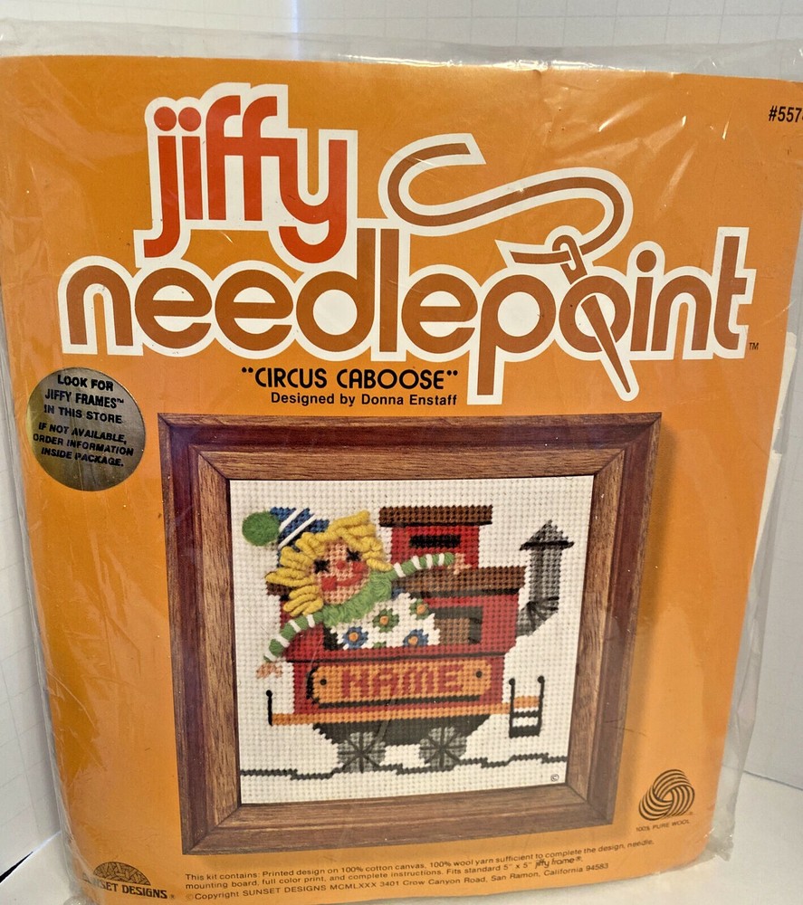 Jiffy Needlepoint "Circus Caboose" #5574 - Sunset Designs