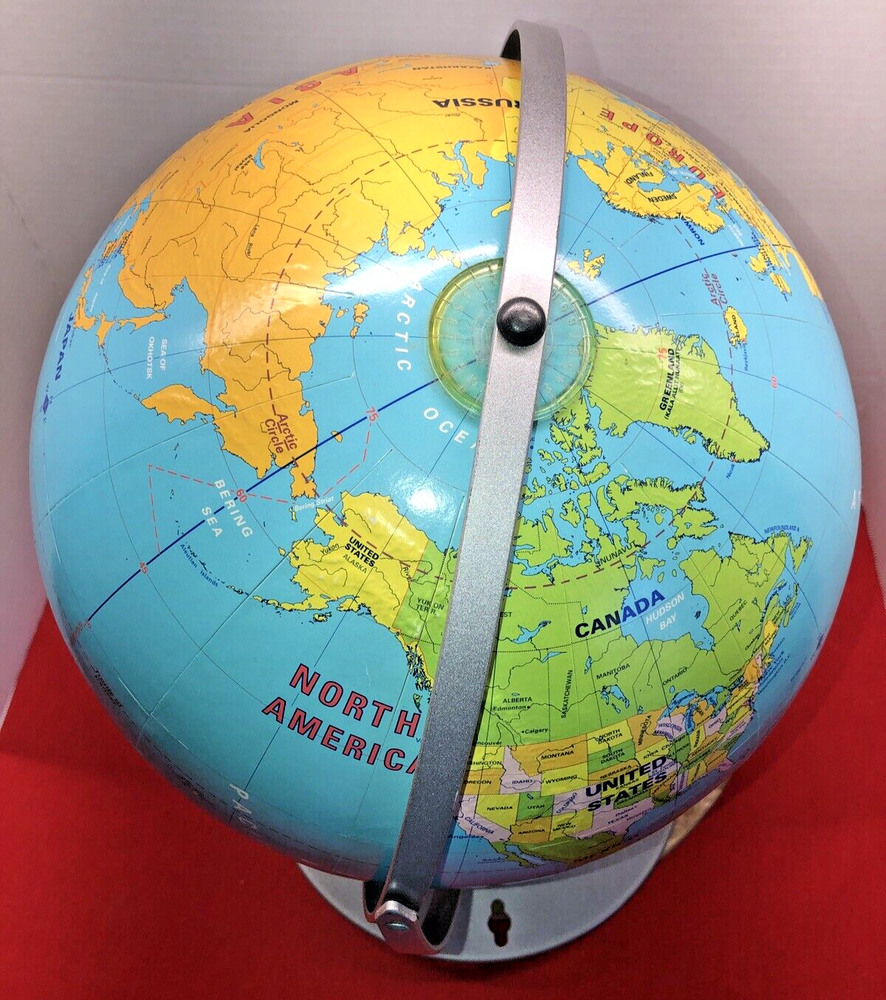 VTG World Globe Replogle Relief Concept Raised Double Axis 12" Education School