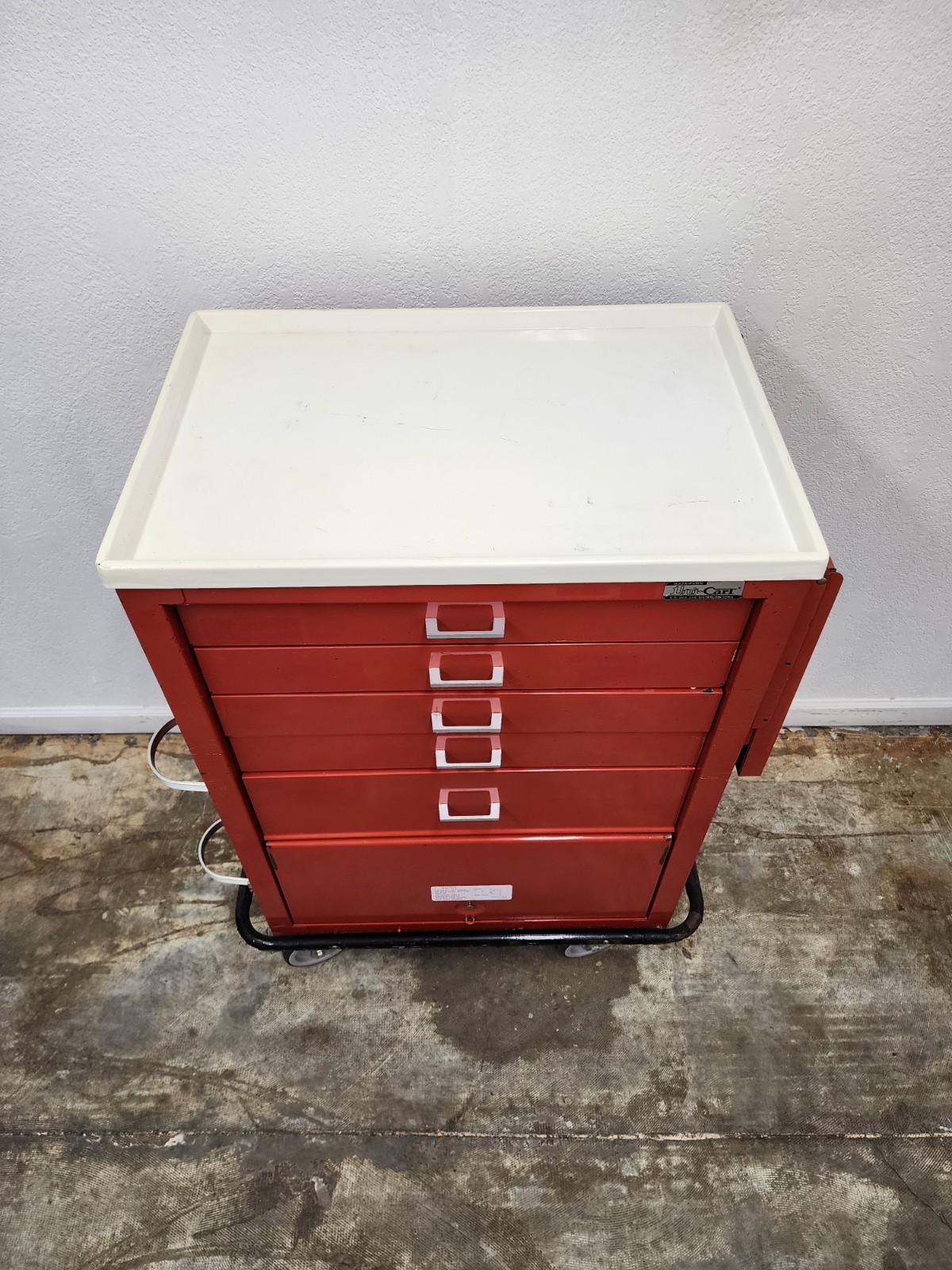 Waterloo Uni-Cart Medical Lab Mobile Storage Cart 6 Locking Drawers Tool Box