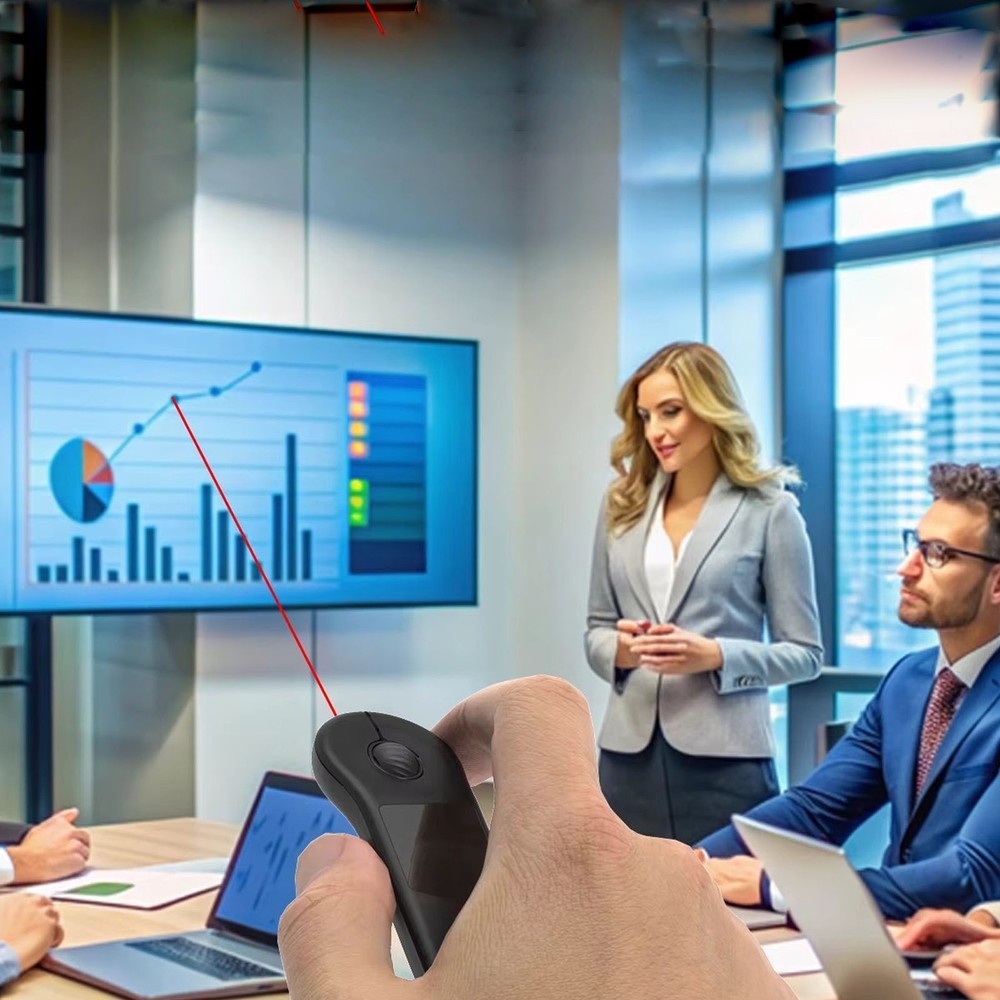 Rechargeable Wireless Presenter Remote For Effortless Presentations GRNE