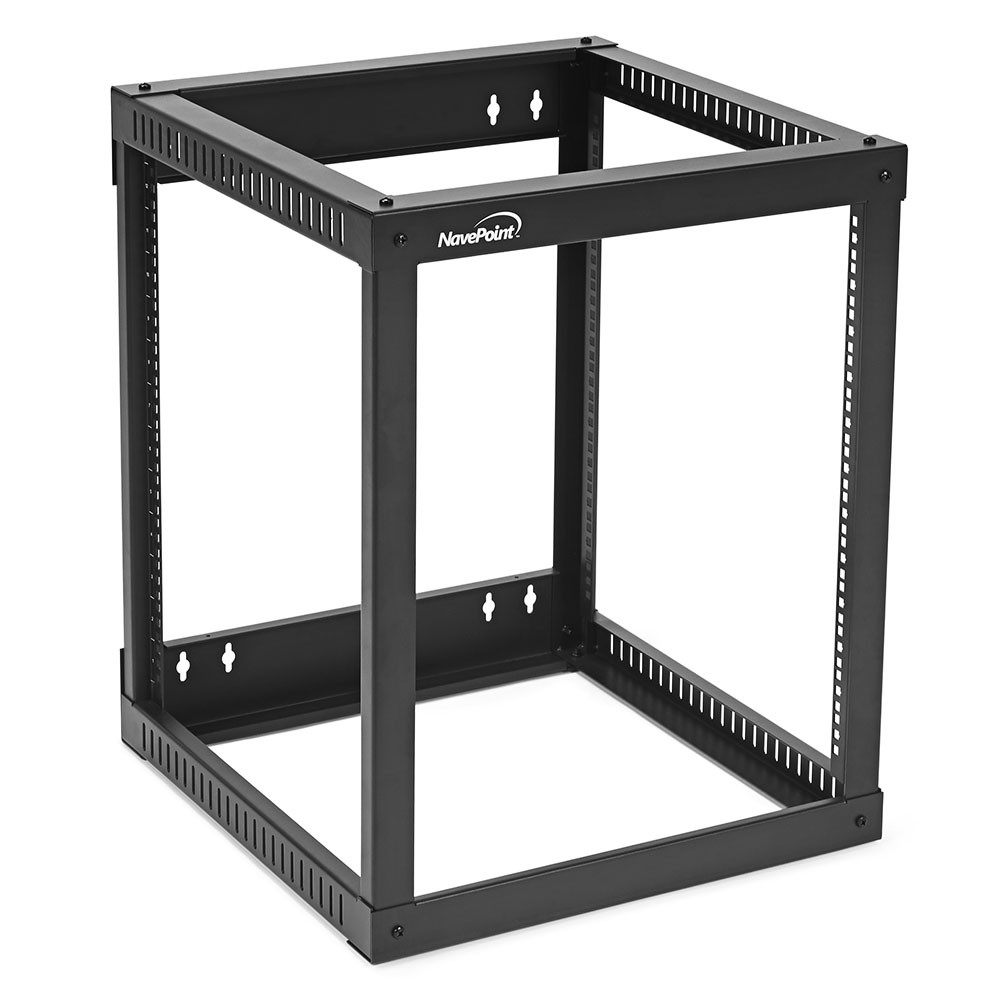NavePoint 12U Side Load Wall Mount Network Rack, 21" Depth, Side Mount Equipment
