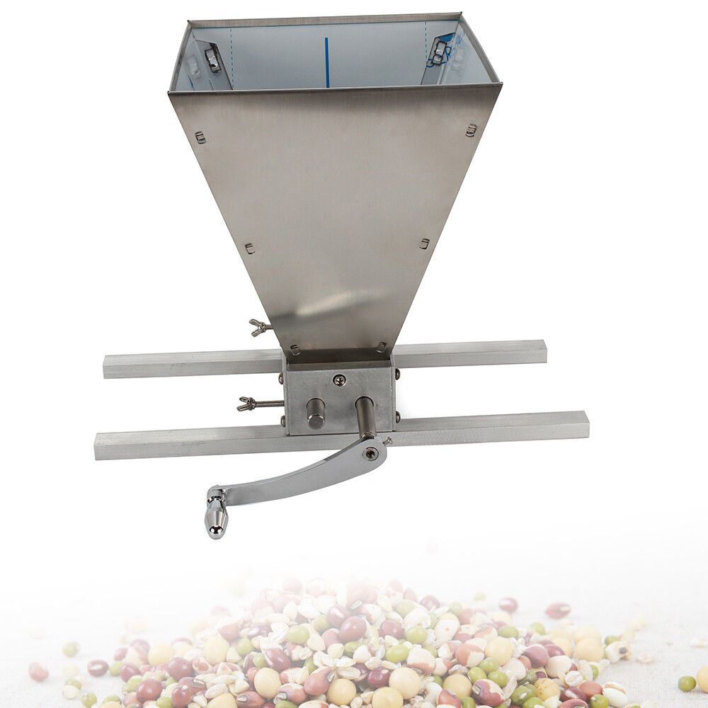 Manual Grain Mill Wheat Grinder Oat Feed Grinding Machine w/ 2 Rollers Stainless
