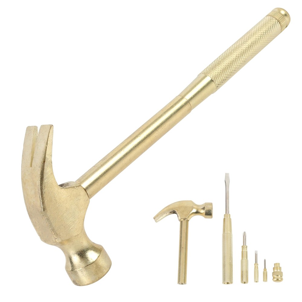 19006 5-in-1 Hammer, Stocking Stuffers, Built in Multitool Screwdriver, Chrom...