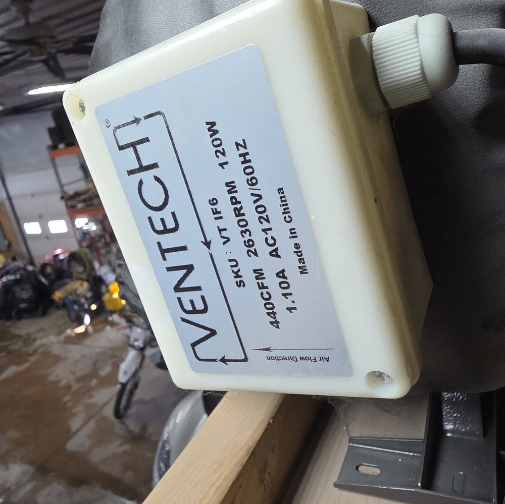 Ventech 190 CFM 6″ inch Inline Exhaust Blower Fan and Variable Speed Controller