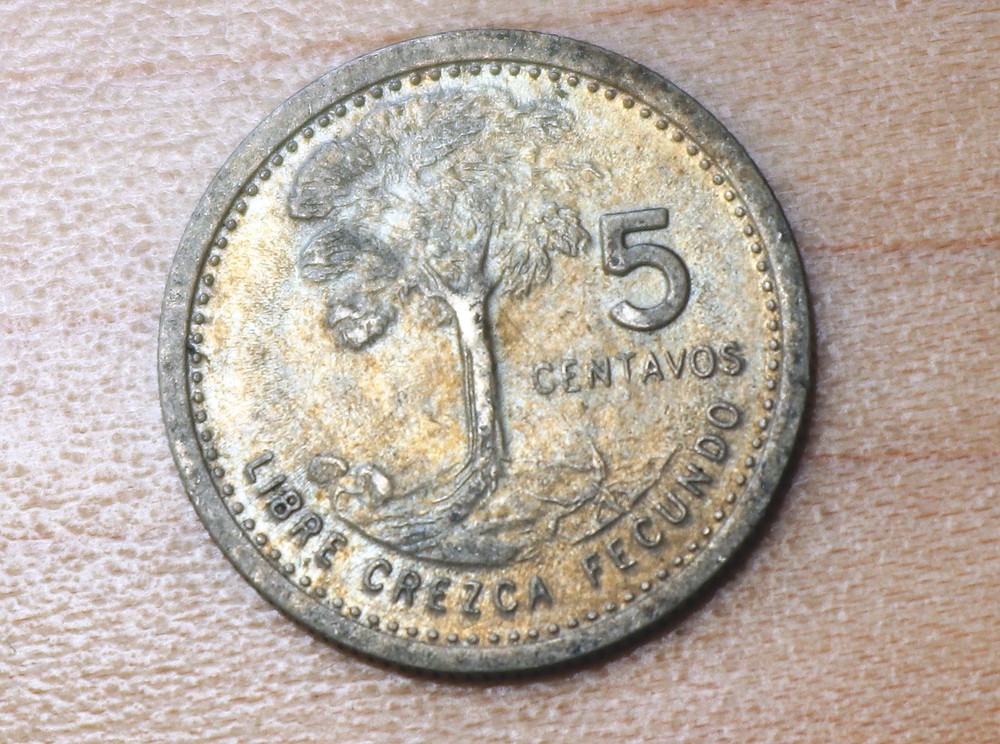 1978 Guatemala 5 Centavos Kapok Tree