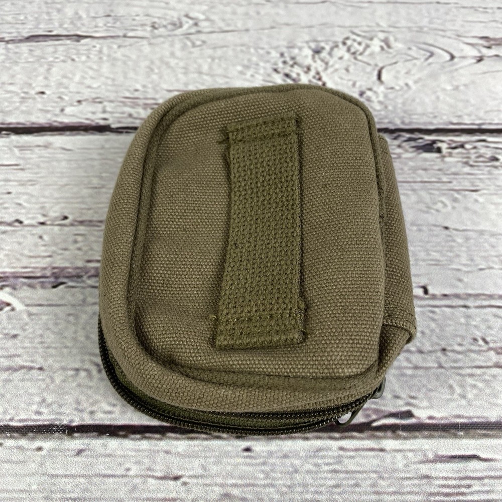 First Aid Kit Canvas Bag Pouch w/ Belt Loop Empty Zipper Closure Pre-owned