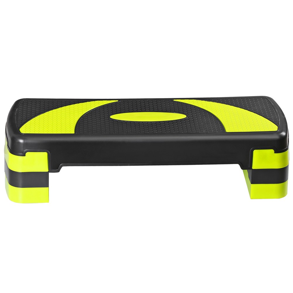 Adjustable Aerobic Stepper Workout Step with 4 Risers Exercise Platform Trainer