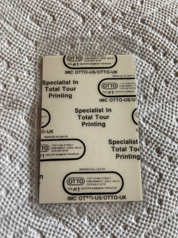 Vintage RARE 1983 KISS Europe All Access Laminate Backstage Pass