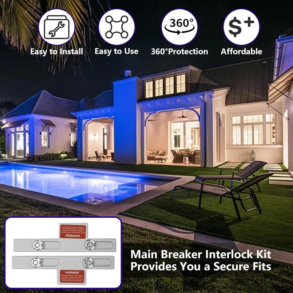 STPCTOU Generator Interlock Kit,Electrical Interlocking Panel Compatible with...