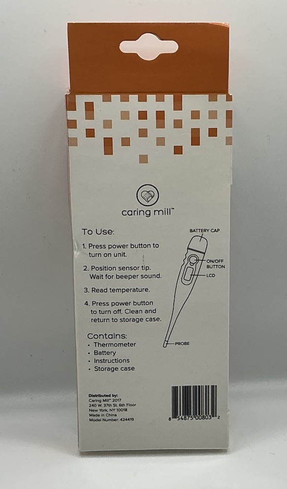 CARING MILL STANDARD DIGITAL THERMOMETER NEW