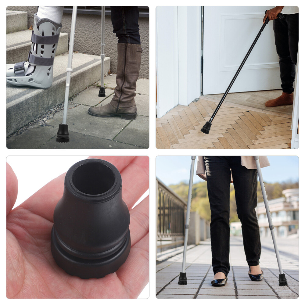 2 Pcs Cane Tips 3/4 Inch Heavy Duty Rubber Cane Tips Anti Slip TPR Replacement