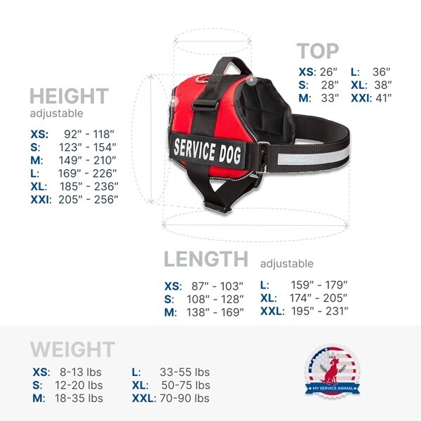 Service Dog No Pull Reflective Harness | All Sizes ADA Vest
