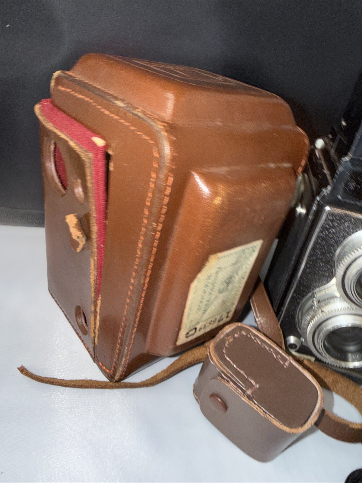 Antique Photina Reflex Camera With Case Untested