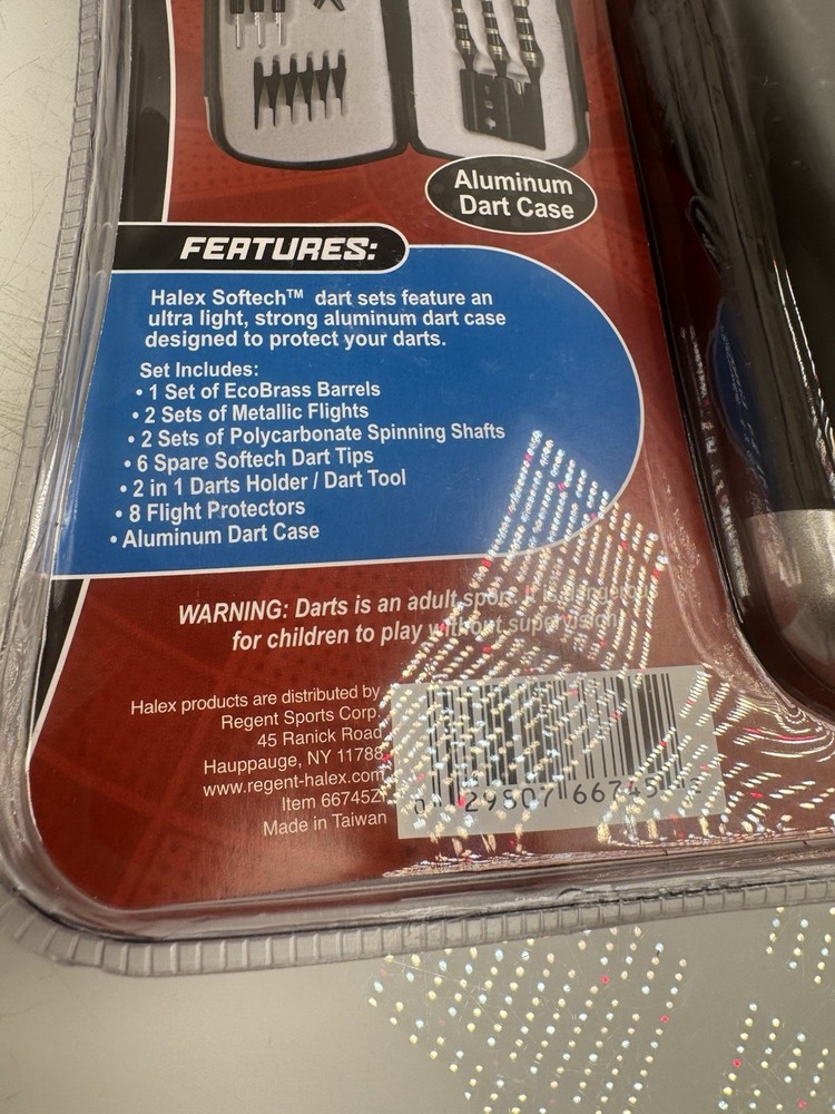 Halex Softech 3.0 Soft Tip Darts Ecobrass with Case New