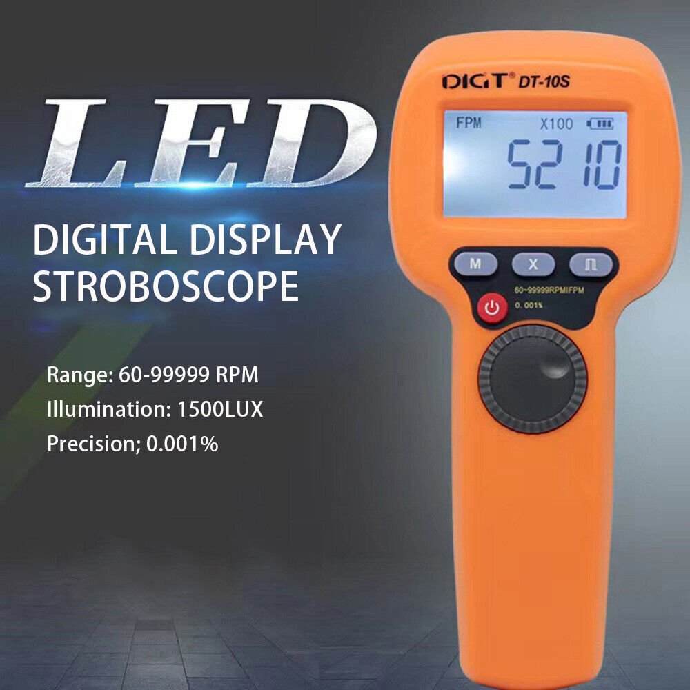Handheld Digital Stroboscope LED Flash Strobe Tachometer Speed Tester 2024