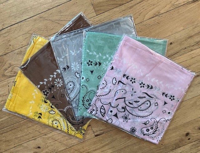 Voile Paisley Bandana Scarf Collection - 5 Colors, 42X42 inch - BAB brand