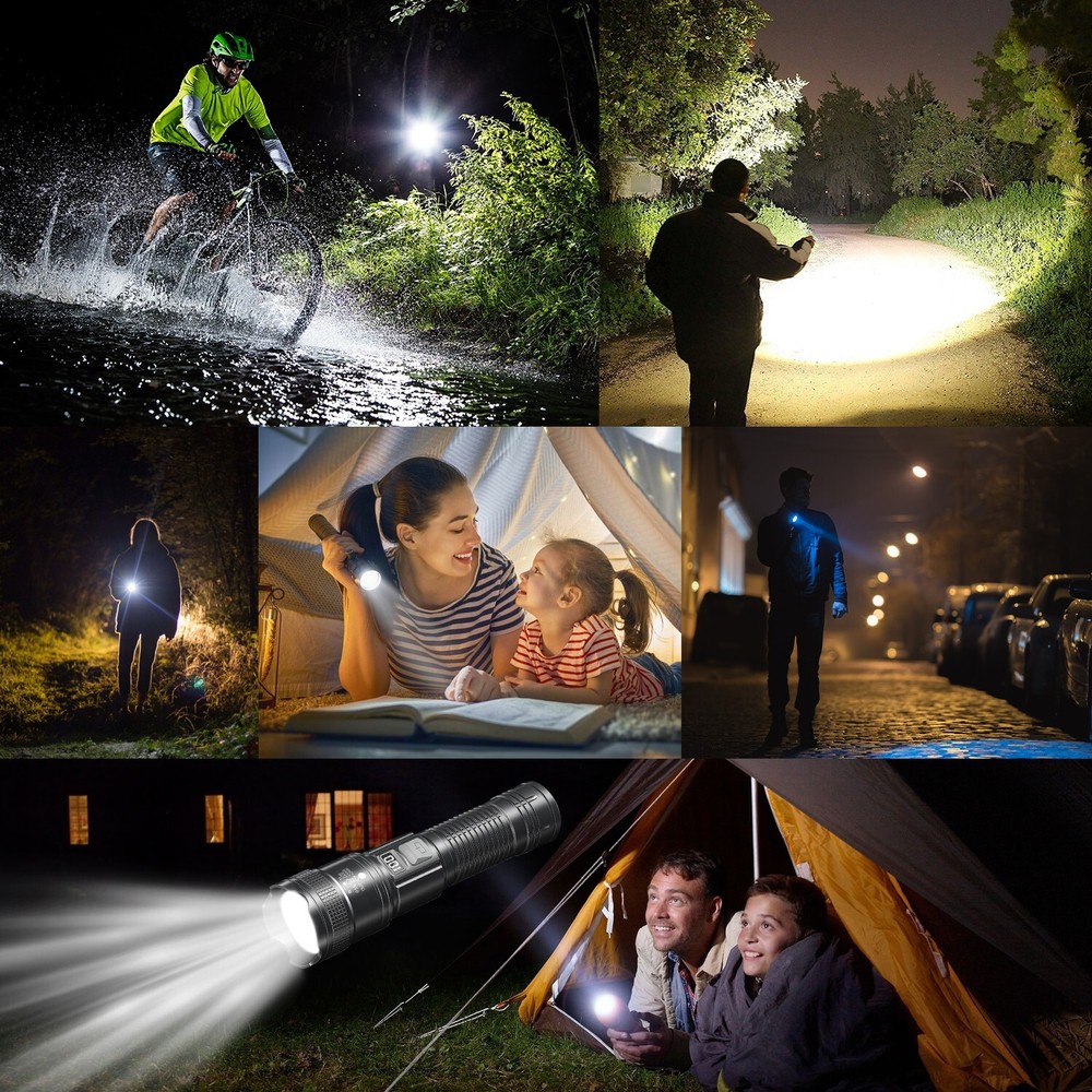 Multifunction Super Bright LED Tactical Flashlight Rechargeable LED Work Light