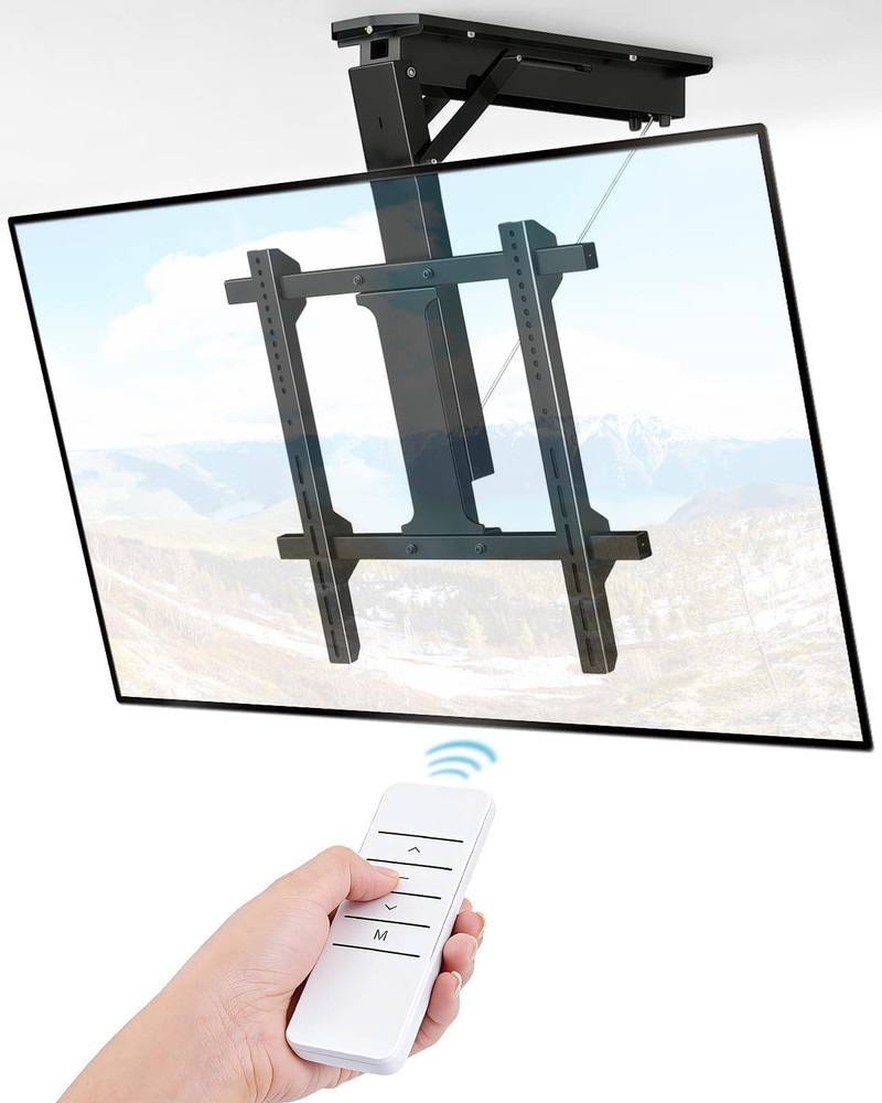 Electric Ceiling TV Mount with Remote - Motorized