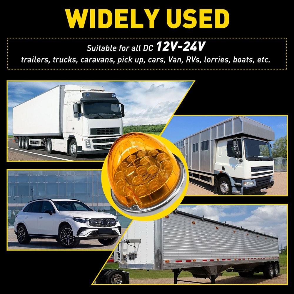 4x Watermelon amber Bunk Adapter Kit Light Conversion Kit W/ Bezel & Adapter Kit