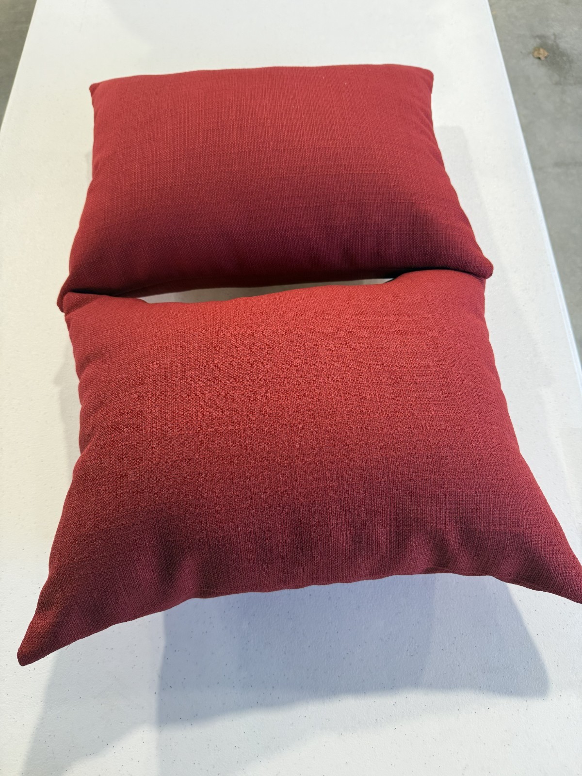 Southern Textiles Sunbrella® Lumbar Throw Pillows – 2 Pack (Brick Red) 15" x19"