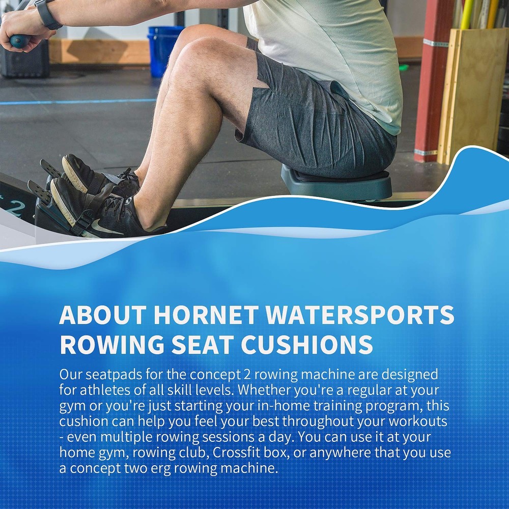 Rower Seat Pad Compatible with Concept 2 Rowing Machine - Standard, Black