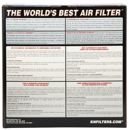 High-Flow Original Lifetime Engine Air Filter: Increase Power & Accerlation,