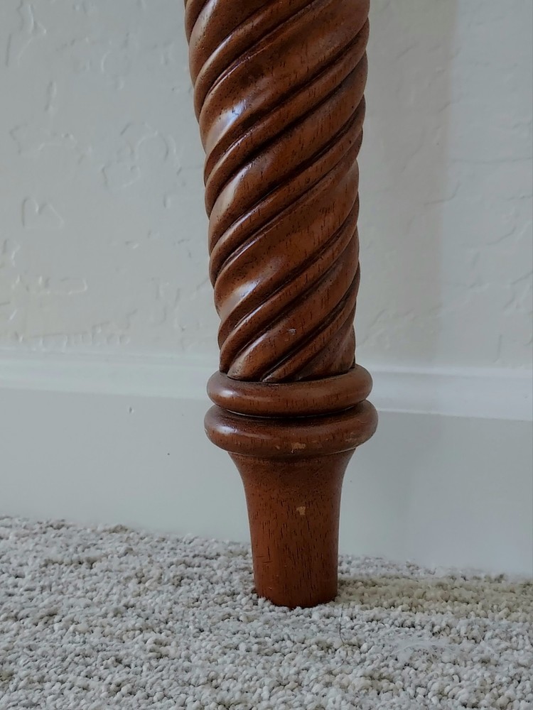 Brown Wood Rococo Style End Table/Side Table