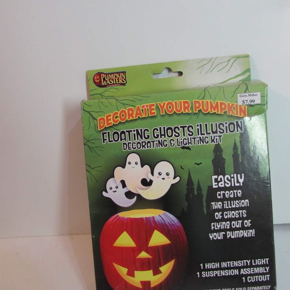 New Pumpkin Masters Floating Ghost Carve & Display Kit Levitation Illusion