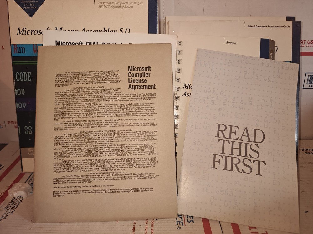Microsoft Macro Assembler 5.0 MS-DOS Software 5.25" Disks