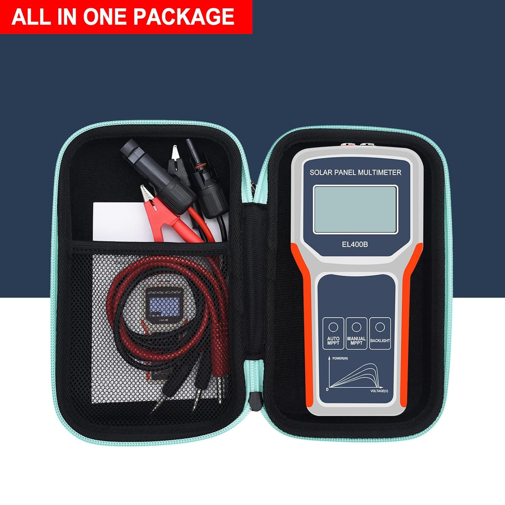 Smart MPPT Solar Panel Tester Multimeter - EL400B Power Meter Tool