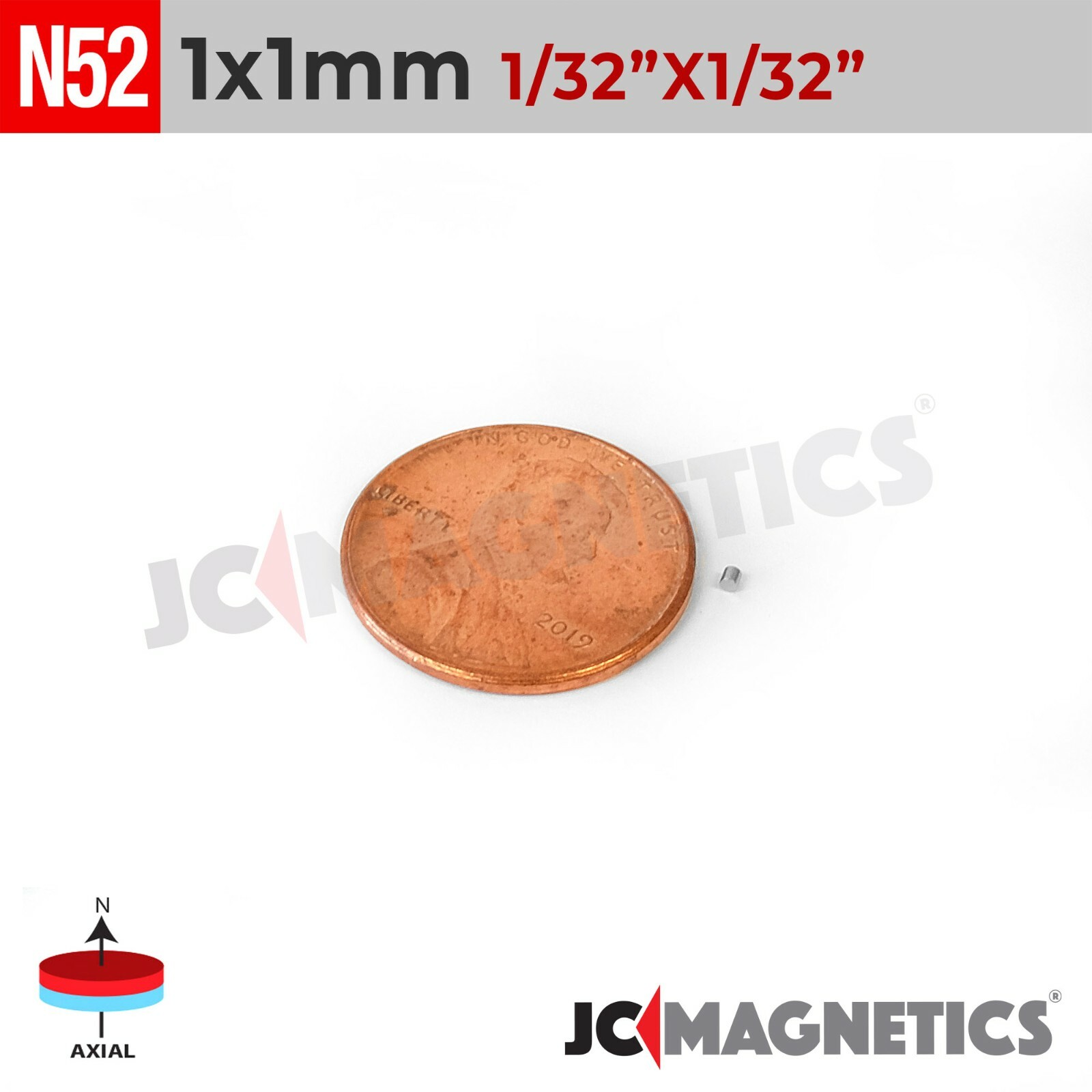 1mm x 1mm 1/32"x1/32" N52 Strong Rare Earth Neodymium Tiny Magnet Discs 1x1mm
