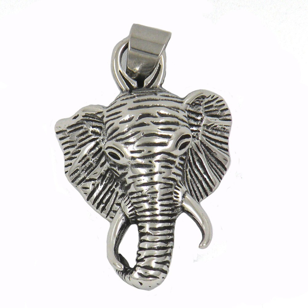 3D Stainless Steel Elephant Pendant