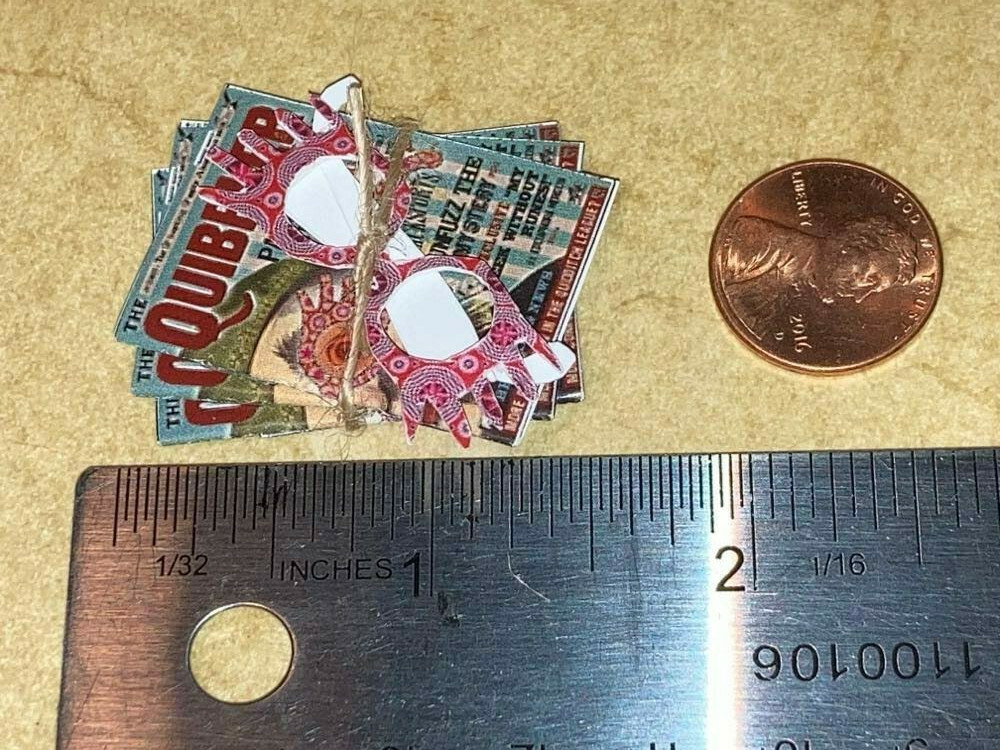 Tiny 3 Quibbler Magazine real Printed pages mini Spectrespecs magic witch Potter
