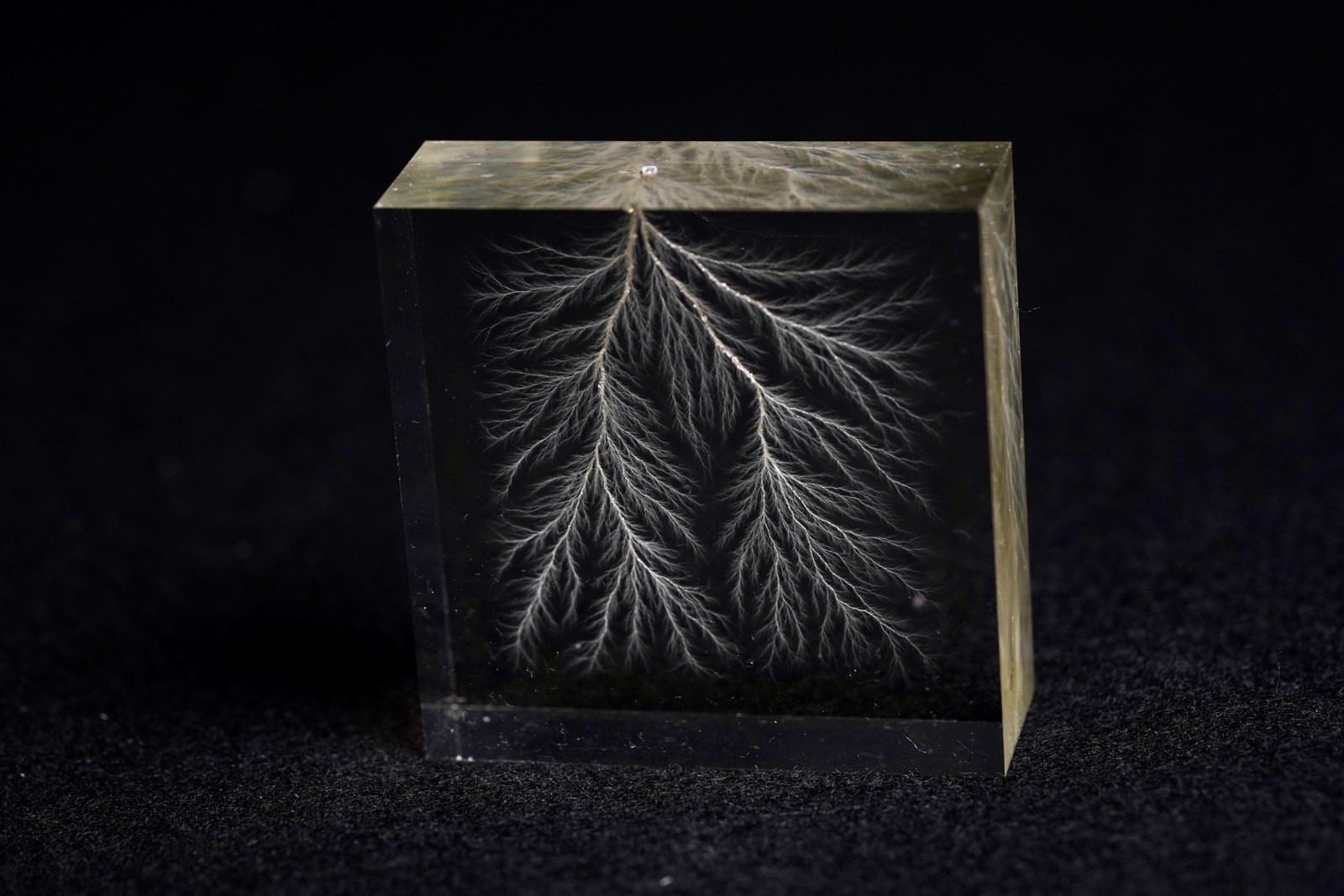 BUNDLE OF 3, Lichtenberg Figures, Acrylic Physics Art, RANDOM Discharge Patterns