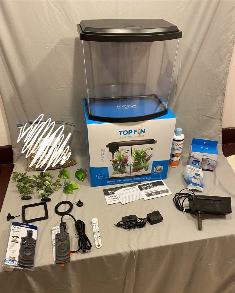 Top Fin Imagine 5 Gallon Bowfront Aquarium Kit