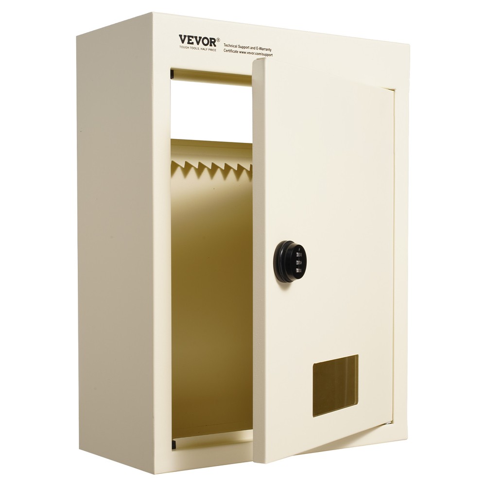 VEVOR Through The Wall Drop Box 12.5x6.3x16.9" Mailbox with Code Lock Beige